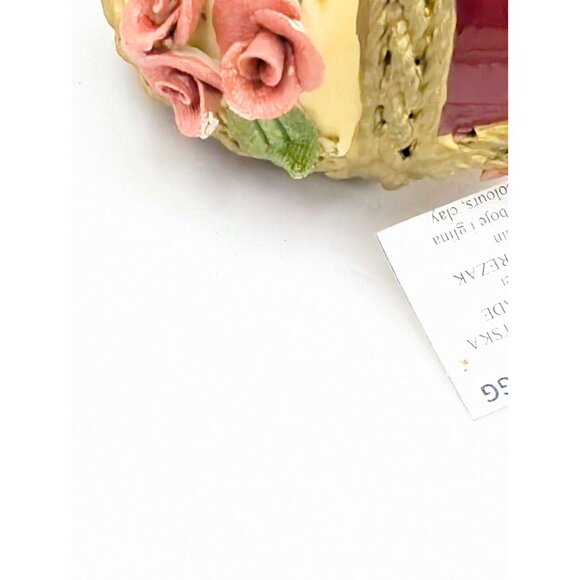 Dubrovnik Goose Egg Painted Raised Clay Russian Easter Christmas Ornament READ - Picture 7 of 12